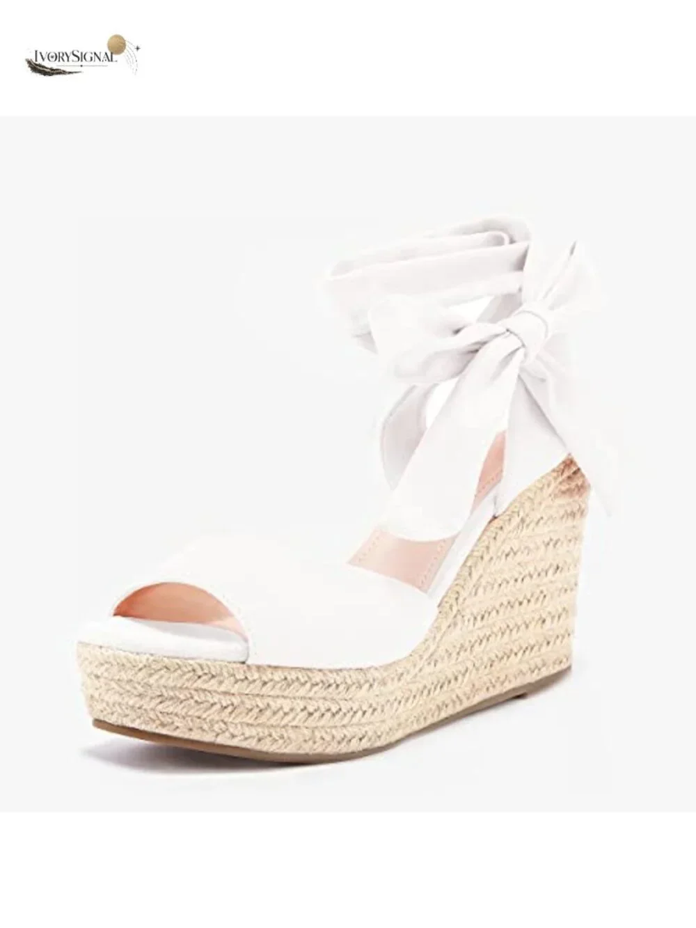 Women's Espadrille Wedge Sandals Open Toe Lace Up Platform Ankle Strap Summer